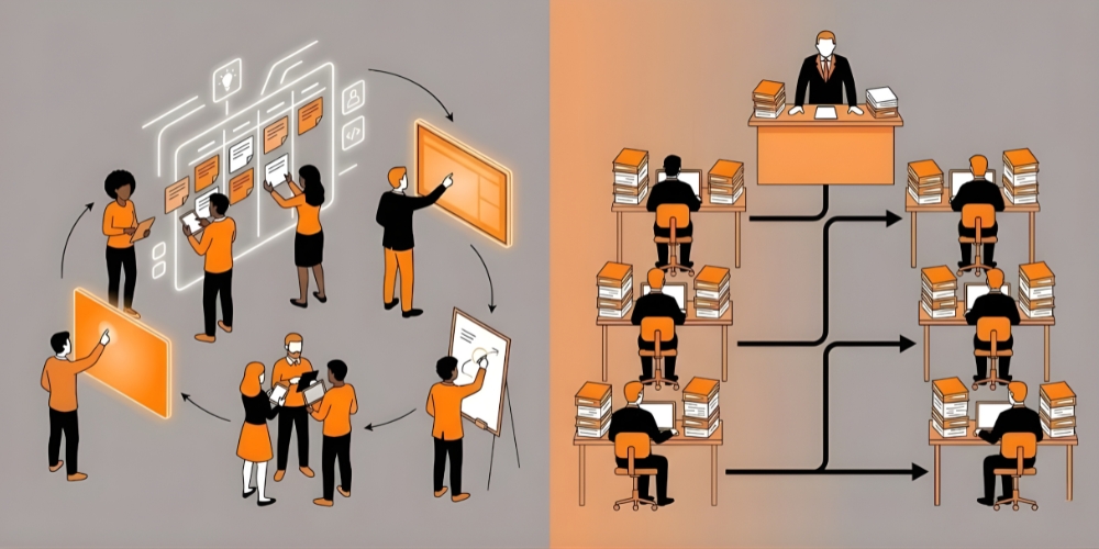 A side-by-side comparison of agile and traditional workforce models