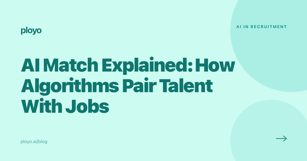 Illustration of an AI matching engine ranking candidates by fit instead of keywords