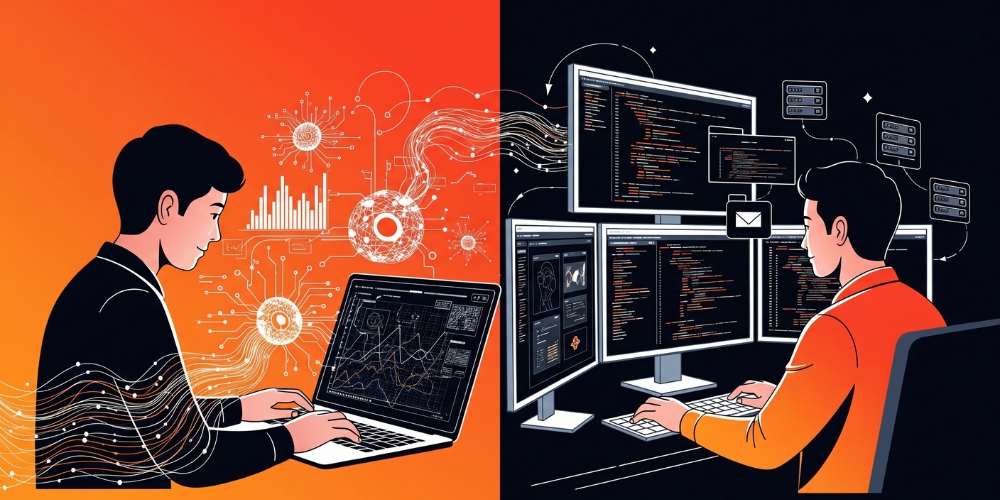 ML engineer vs software engineer role comparison