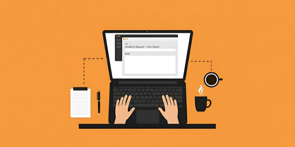 Structure of a professional feedback request email