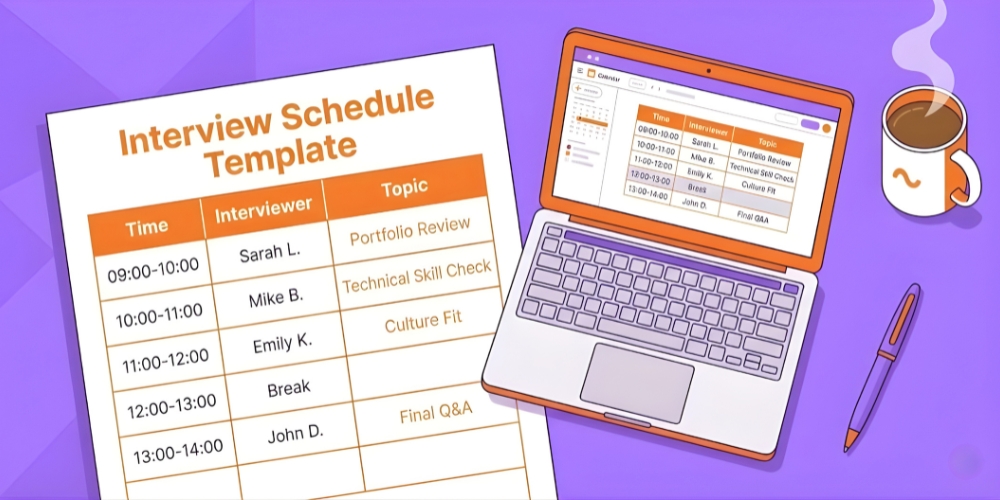Free interview schedule templates with tips for recruiters