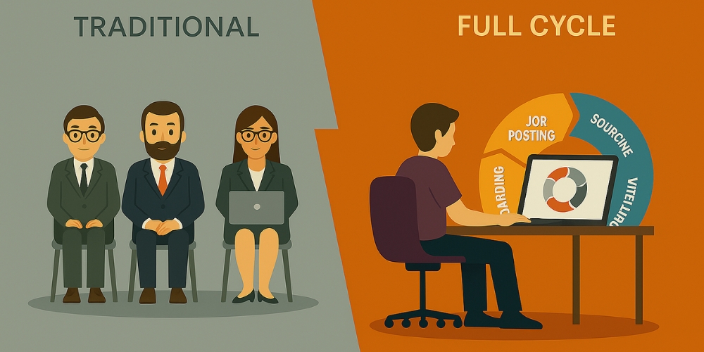 Full cycle vs traditional recruiting comparison