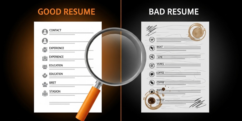 Good resume vs bad resume comparison