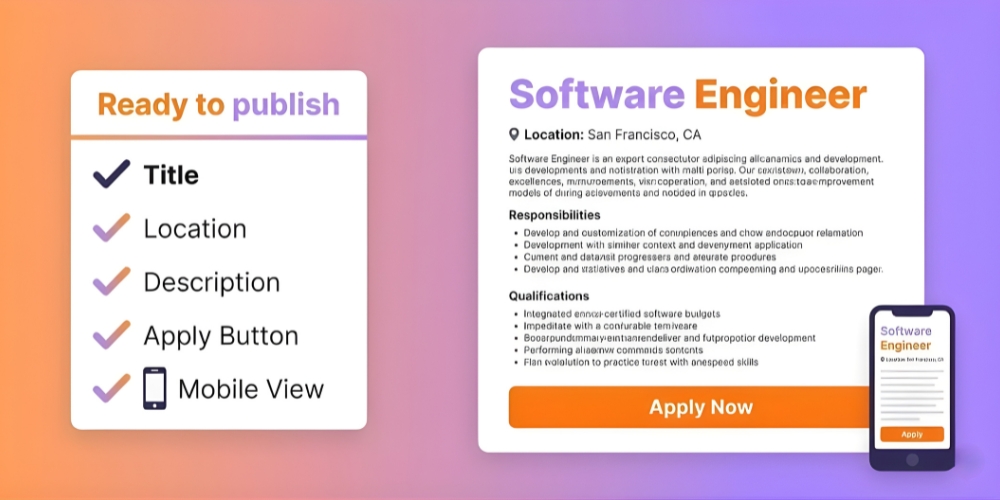 Job listing checklist